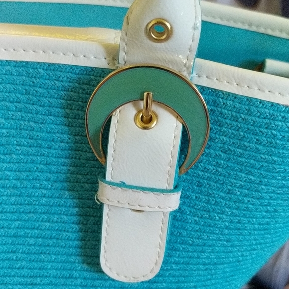 Liz Claiborne Aqua Tote w/ Straps NWOT. - Picture 2 of 9